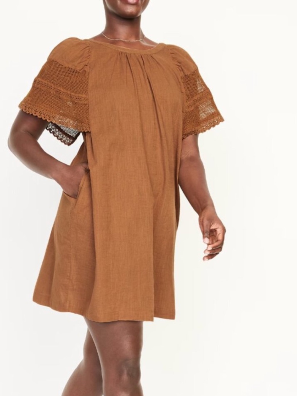 Flutter Sleeve Cotton Dress